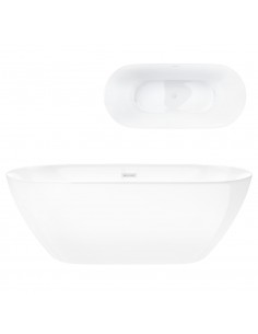 Wanna wolnostojąca Corsan OLVENA 150 Korek klik-klak Biały