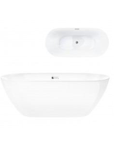 Wanna wolnostojąca Corsan OLVENA 150 Korek klik-klak Chrom