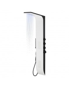 Panel prysznicowy Corsan DUO Termostat Biało-Czarny Deszczownica LED