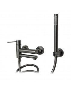 Bateria wannowa ścienna Corsan Lugo CMZ7541GM z zestawem natryskowym GunMetal 2