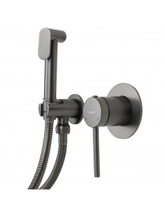 Bateria bidetowa podtynkowa Corsan Lugo CMB7570GM – GunMetal z wężem