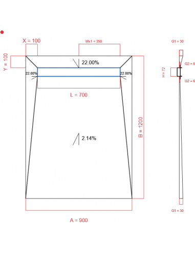 Laybase Wiper 4 way 900 x 1200 mm...