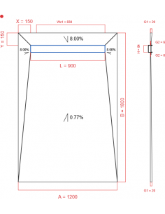 Showerlay Wiper 4 Way 1200. . . 