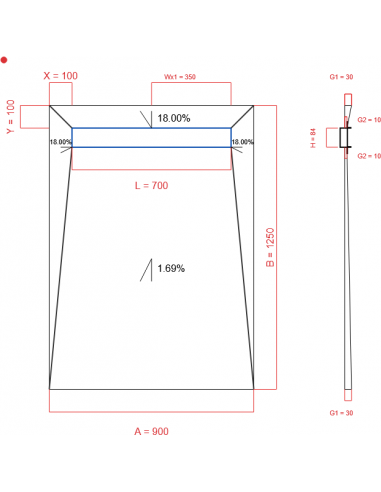 Showerlay Wiper 4 Way 900 X 1250 Mm. . . 