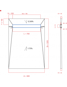 Showerlay Wiper 4 Way 900 X. . . 