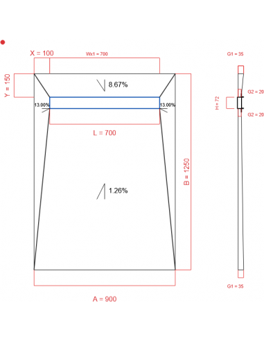 Showerlay Wiper 4 Way 900 X 1250 Mm. . . 