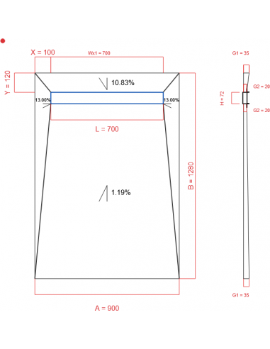 Showerlay Wiper 4 Way 900 X 1280 Mm. . . 