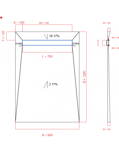 Showerlay Wiper 4 Way 900 X 1280 Mm. . . 