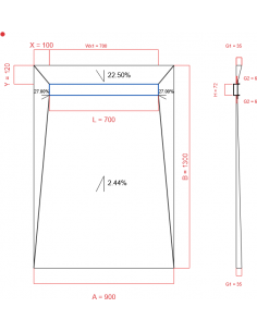 Showerlay Wiper 4 Way 900 X. . . 