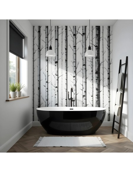 Czarna wanna wolnostojąca Corsan OLVENA 170 Korek klik-klak Czarny