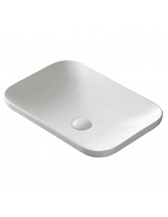 Umywalka wpuszczana w blat Intero 600x370x145 mm z korkiem białym