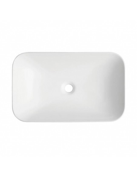 Umywalka wpuszczana w blat Intero 600x370x145 mm z korkiem białym