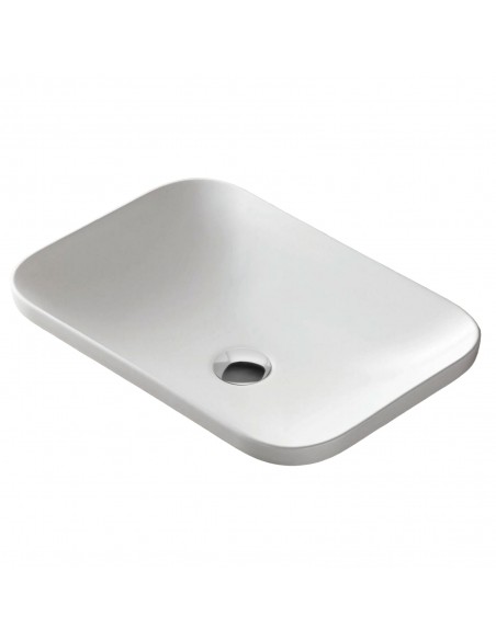 Umywalka wpuszczana w blat Intero 600x370x145 mm z korkiem chrom