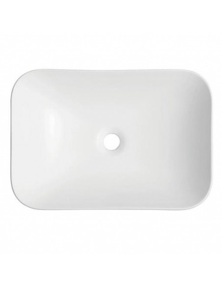 Umywalka wpuszczana w blat Intero 530x370x155 mm z korkiem białym