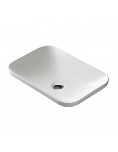 Umywalka wpuszczana w blat Intero 530x370x155 mm z korkiem chrom