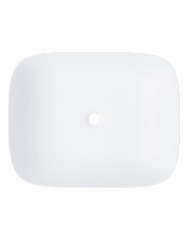 Umywalka nablatowa Mono prostokątna 500x400x145 mm z korkiem chrom