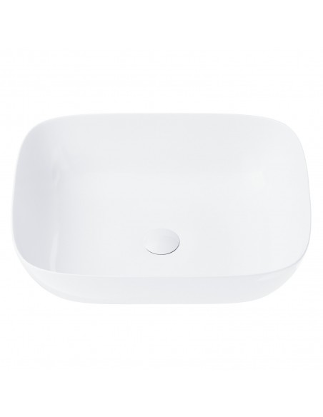 Umywalka nablatowa Mono prostokątna 500x400x145 mm z korkiem białym
