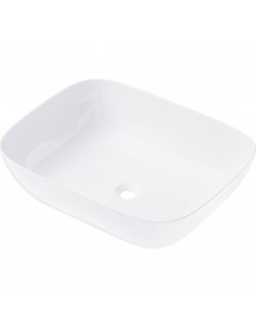 Umywalka nablatowa Mono prostokątna 500x400x145 mm z korkiem czarnym