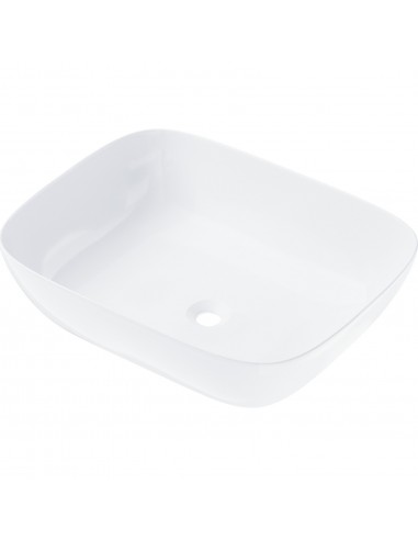 Umywalka nablatowa Mono prostokątna 500x400x145 mm z korkiem czarnym