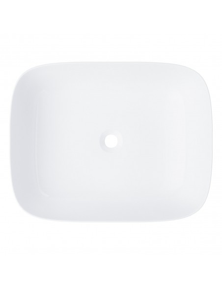 Umywalka nablatowa Mono prostokątna 500x400x145 mm z korkiem czarnym