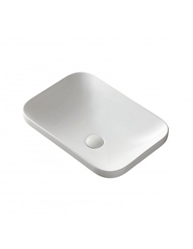 Umywalka wpuszczana w blat Intero 430x380x140 mm z korkiem białym