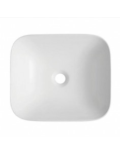 Umywalka wpuszczana w blat Intero 430x380x140 mm z korkiem białym 2