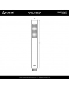 Słuchawka prysznicowa Corsan CMP007BSL Inox/Szczotkowana Stal 2