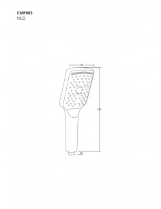 Słuchawka prysznicowa Corsan VILO CMP003CH funkcyjna chromowana 2
