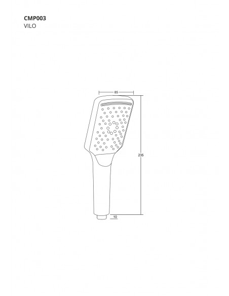 Słuchawka prysznicowa Corsan VILO CMP003CH funkcyjna chromowana