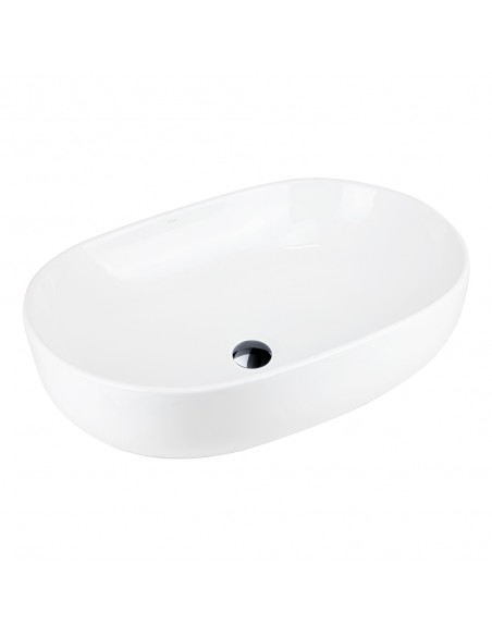 Umywalka nablatowa OLVENA UC5566BL 600x400x150mm Owalna Czarny korek