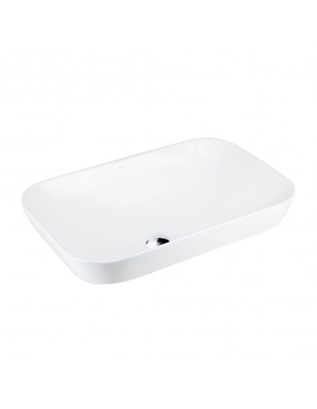 Umywalka nablatowa INTERO UC5580CH prostokątna 530x335x170 mm Chromowany korek