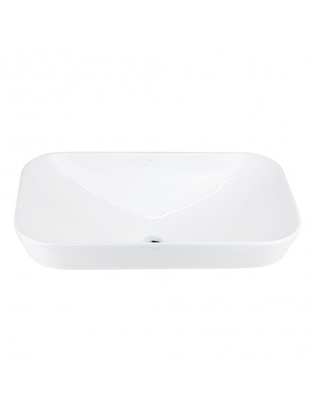 Umywalka nablatowa INTERO UC5580CH prostokątna 530x335x170 mm Chromowany korek