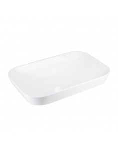 Umywalka nablatowa INTERO UC5580WH prostokątna 530x335x170 mm Biały korek