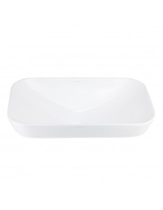 Umywalka nablatowa INTERO UC5580WH prostokątna 530x335x170 mm Biały korek 2