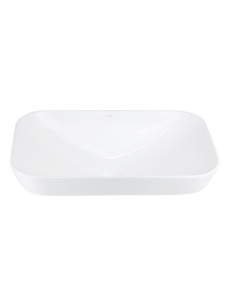 Umywalka nablatowa INTERO UC5580WH prostokątna 530x335x170 mm Biały korek