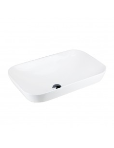 Umywalka nablatowa INTERO UC5580BL prostokątna 530x335x170 mm Czarny korek