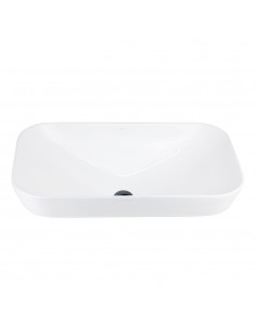 Umywalka nablatowa INTERO UC5580BL prostokątna 530x335x170 mm Czarny korek 2