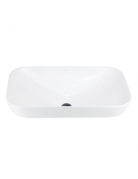 Umywalka nablatowa INTERO UC5580BL prostokątna 530x335x170 mm Czarny korek