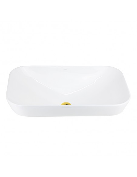 Umywalka nablatowa INTERO UC5580GL prostokątna 530x335x170 mm Złoty korek