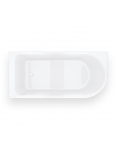 Wanna narożna INVELIA V220LLWH 160x75 cm Montaż lewostronny Korek klik klak Biały