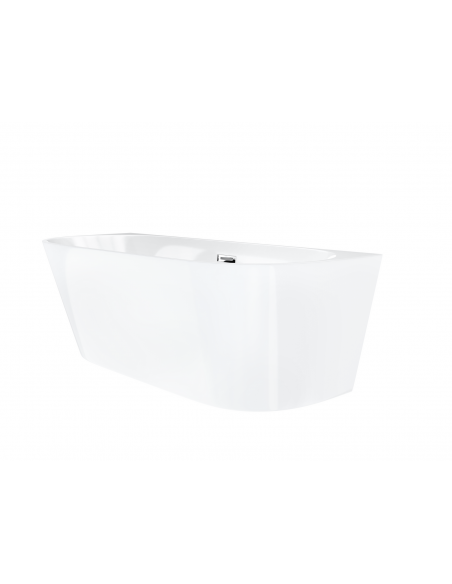 Wanna Przyścienna Wolnostojąca Corsan MONO 170 X 80 Cm Korek Klik - Klak Biały