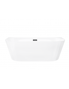 Wanna Przyścienna Wolnostojąca Corsan MONO 160 X 75 Cm Korek Klik - Klak Czarny 2