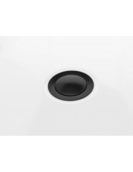 Wanna przyścienna wolnostojąca Corsan MONO 150 x 74 cm Korek klik-klak Czarny