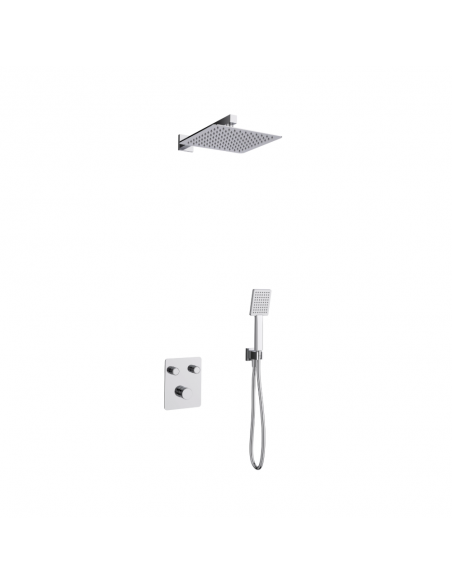 Zestaw prysznicowy podtynkowy ANGO Z02MCH Deszczownica 25cm Mieszacz Słuchawka prysznicowa Chrom