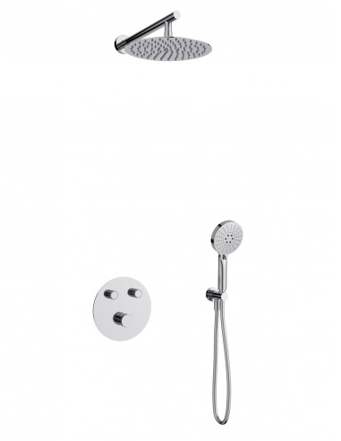 Zestaw prysznicowy podtynkowy LUGO Z04MCH Deszczownica 25cm Mieszacz Słuchawka prysznicowa Chrom