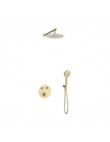 Zestaw prysznicowy LUGO Z04MBGL Deszczownica 25cm Mieszacz Słuchawka prysznicowa Złoto szczotkowane