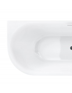 Wanna narożna INTERO V230SPGM 140 cm Montaż prawostronny Przelew szczelinowy Korek klik klak Gunmetal 2