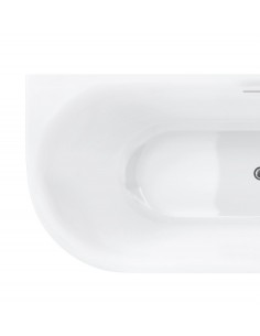 Wanna Narożna INTERO V230SPCH 140 Cm Montaż Prawostronny Przelew Szczelinowy Korek Klik Klak Chrom 2