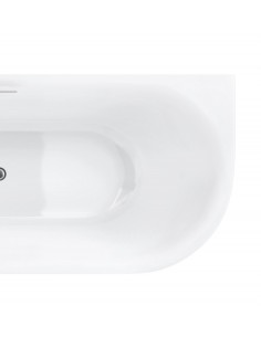 Wanna Narożna INTERO V230SLCH 140 Cm Montaż Lewostronny Przelew Szczelinowy Korek Klik Klak Chrom 2