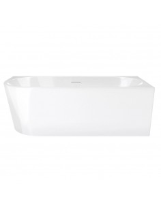 Wanna narożna INTERO V230LPBL 160 cm Montaż prawostronny Przelew szczelinowy Korek klik klak Czarny 2